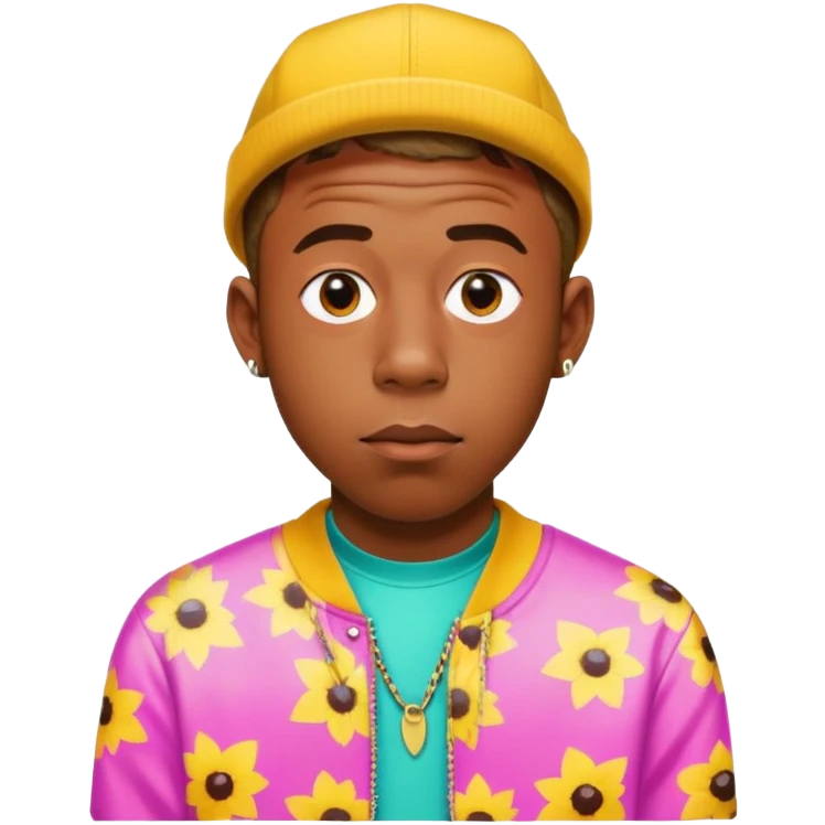 Tyler the Creator rapper with distinctive style and short hair emoji