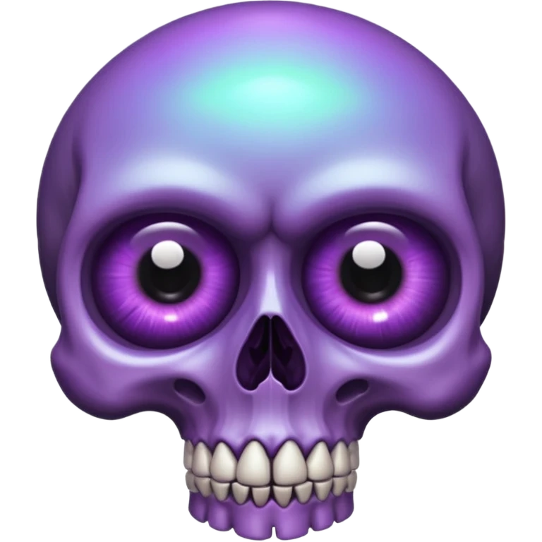  eyes perple with Skull inside emoji