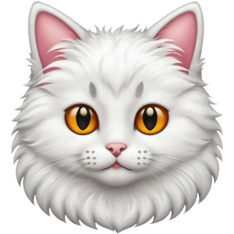 cat white with black spot emoji