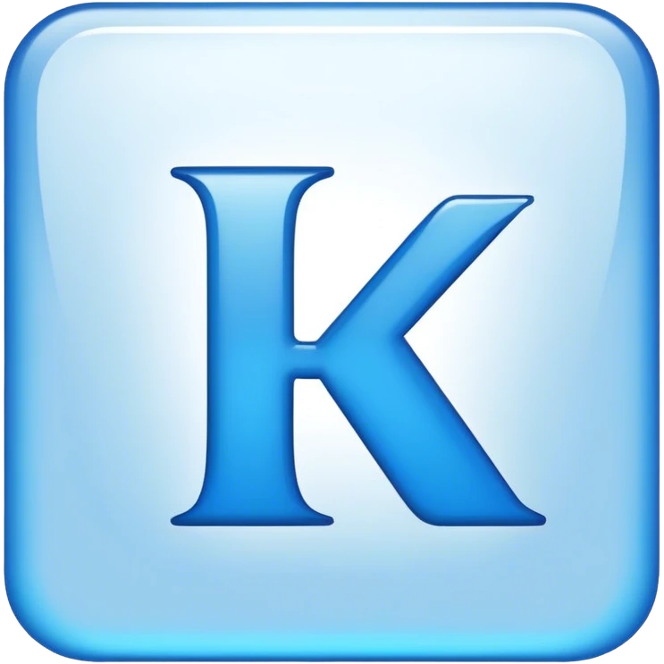 Make a simple blue textbox with the letters BK on it emoji