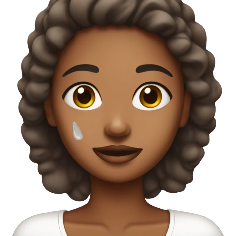 Girl doing her skincare emoji
