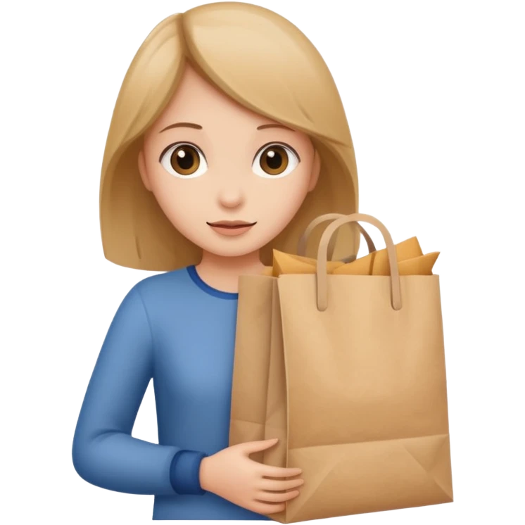 girl carrying a bag emoji