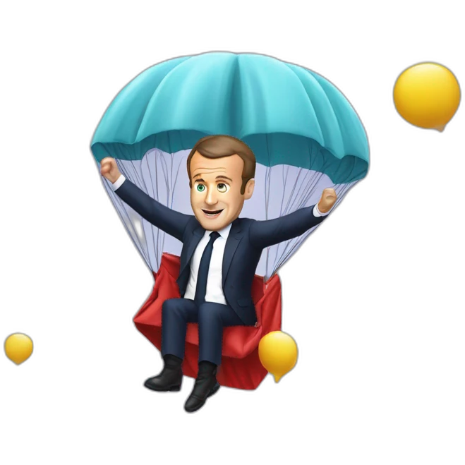 Emmanuel Macron saut en parachute  emoji