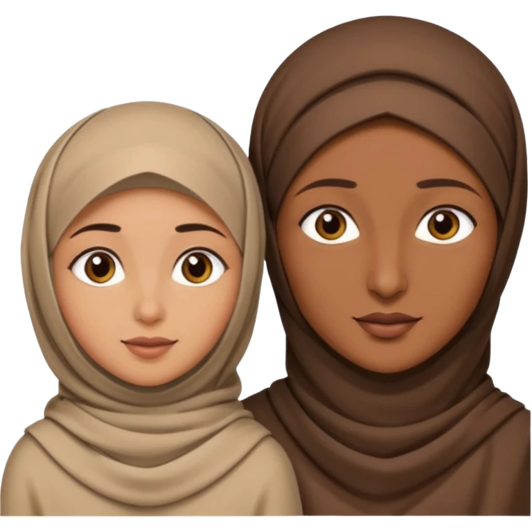 Short man tall hijabi woman emoji