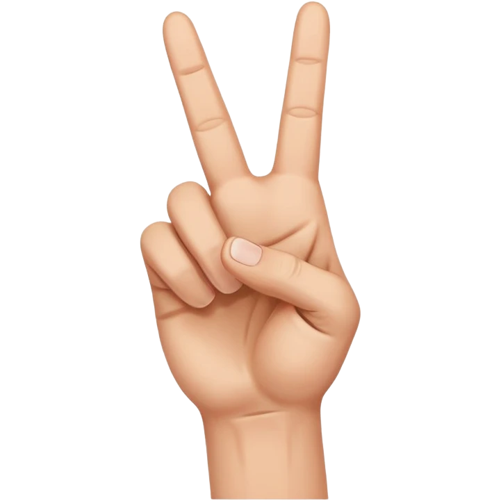 Victory hand sign emoji