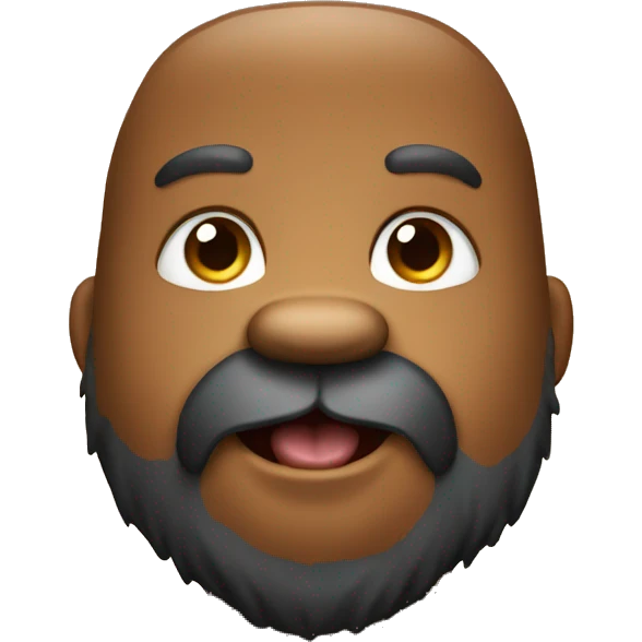 Human bear with beard eat food emoji