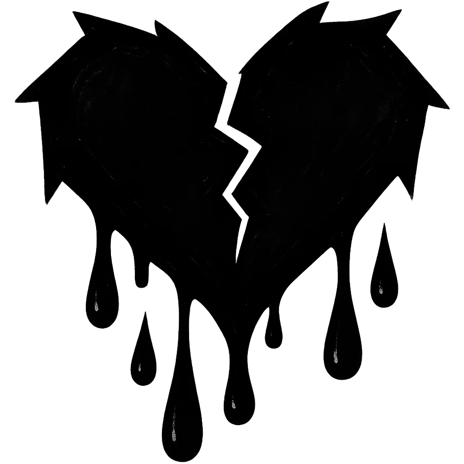 emo broken heart emoji