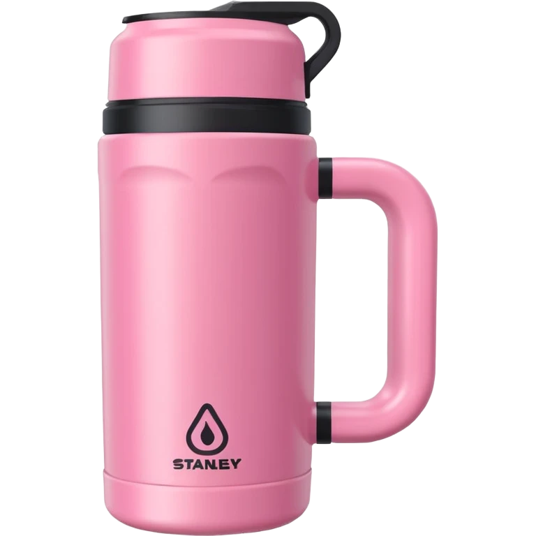  stanley quencher 2.0 con agarrado minimalista rosado emoji