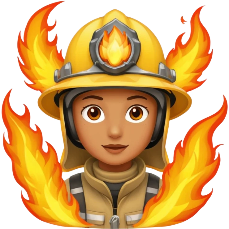 Human with sun helmet with fire powers that flys emoji