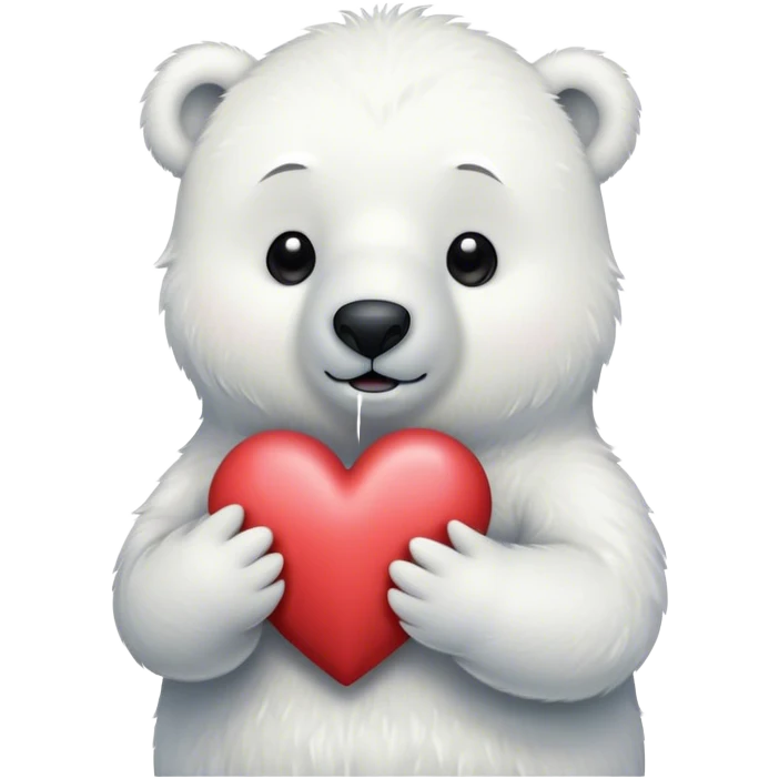 polar bear with heart emoji