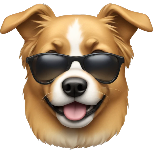 Dog with sunglasses emoji