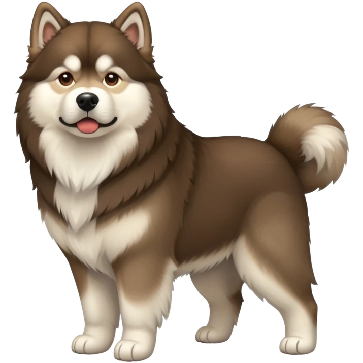 Brown Alaskan Malamute dog emoji