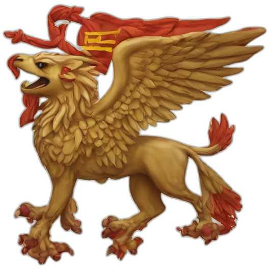 Griffin flag with Hindu swastika nice emoji