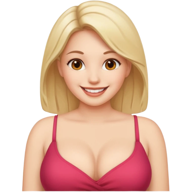 Naked woman with big boobs emoji