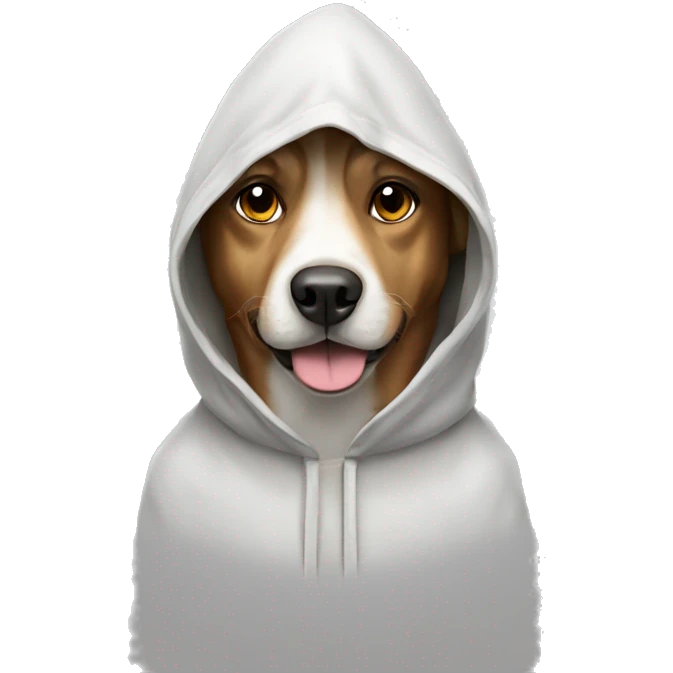 Dog wearing a hoode emoji