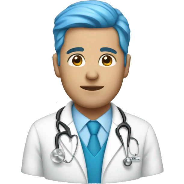 Orthopedic doctor in blue uniform emoji