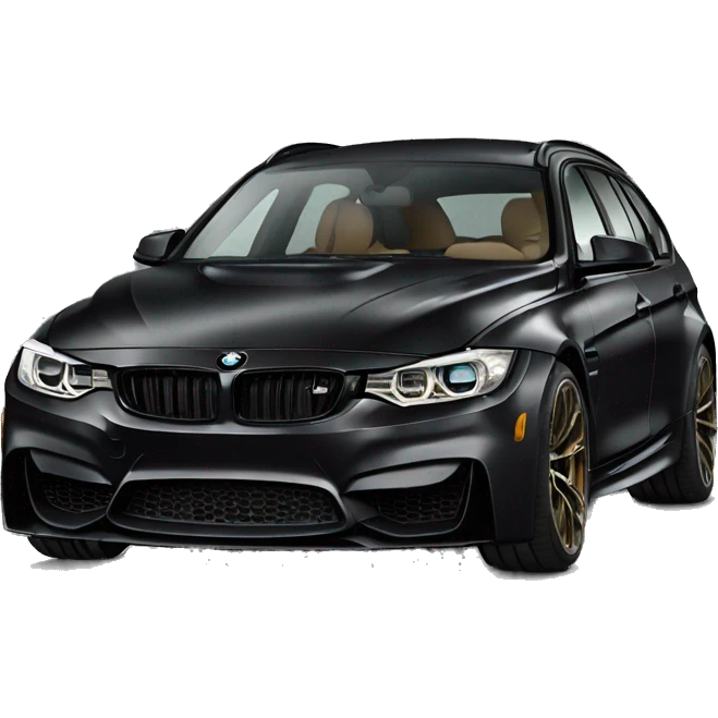 new full black BMW M3 wagon car emoji
