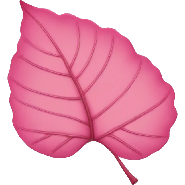 Pink leaf emoji