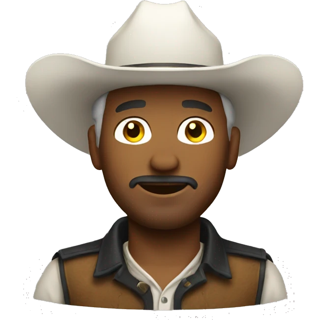 White cowboy emoji