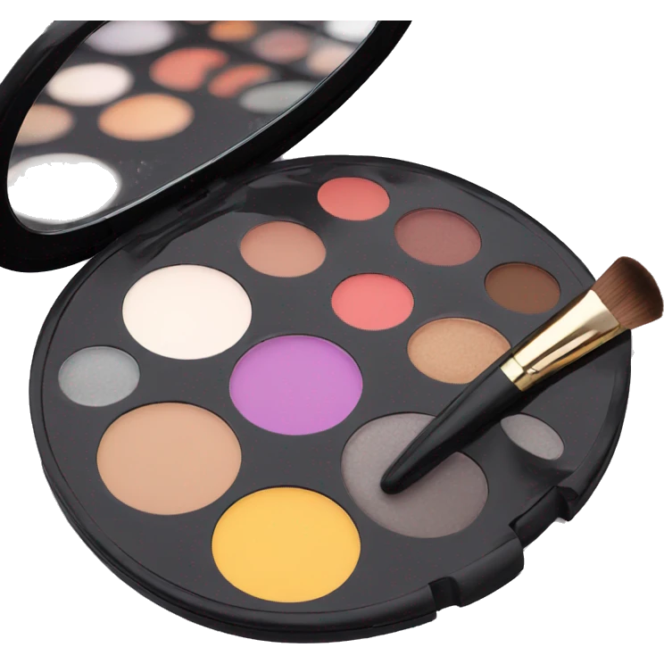 eye shadow palette and brush  emoji