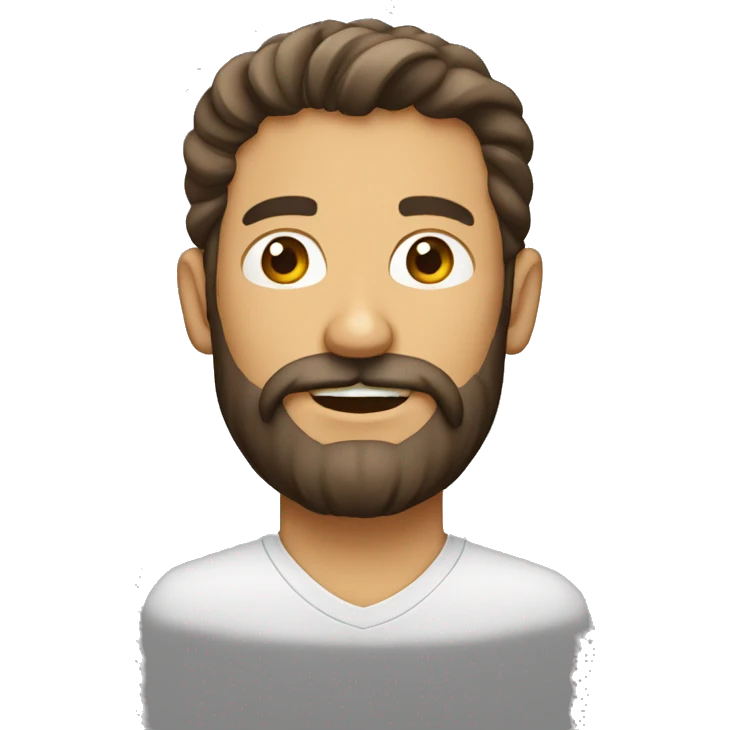 Hombre calvo con barba emoji