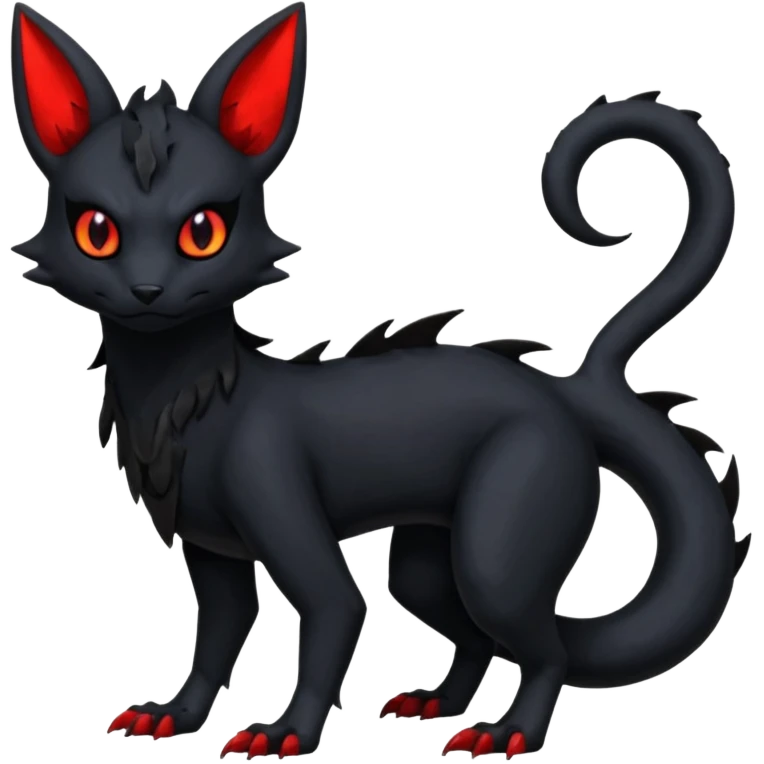  Spooky Gothic Salandit-Umbreon-Litten-Noibat-Fakémon-hybrid-creature (full body)  emoji