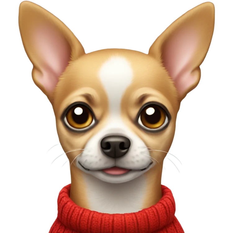 Chihuahua wearing a red sweater emoji