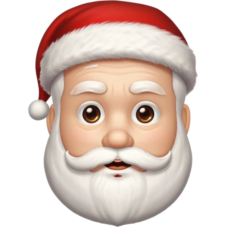 Santa having a facial emoji