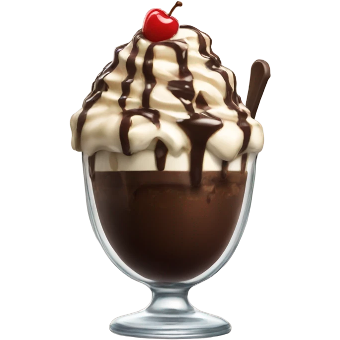 hot-fudge sundae emoji