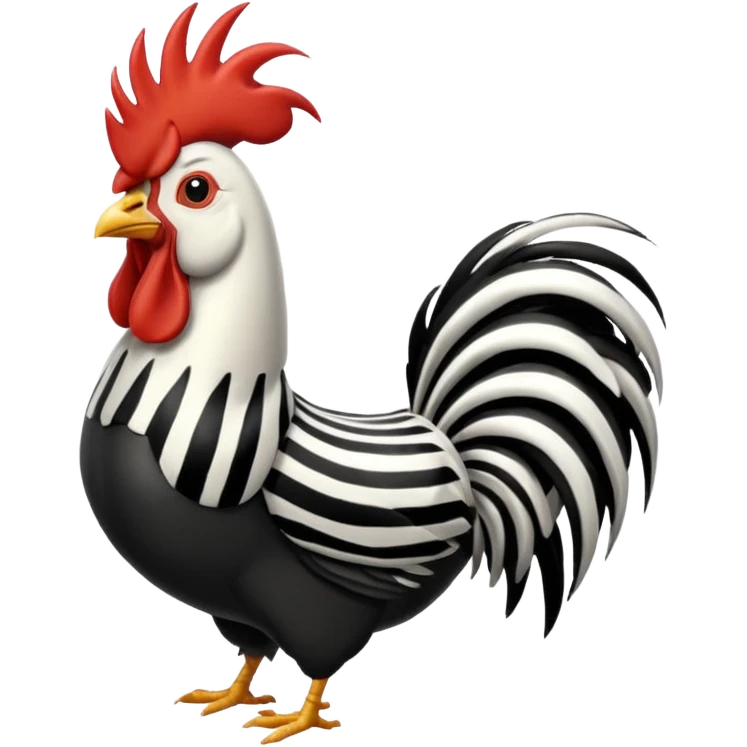 rooster zebra emoji