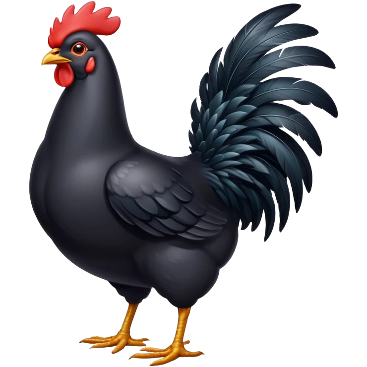 Black chicken emoji