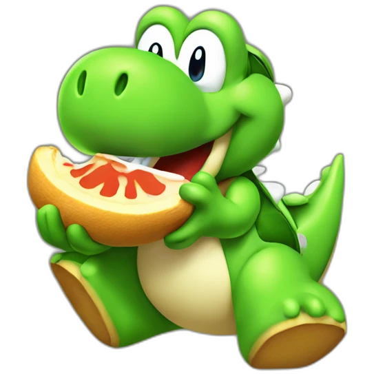yoshi eating mario emoji