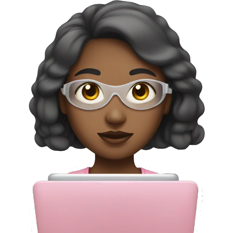 girl with a spa mask on full her face with a laptop emoji