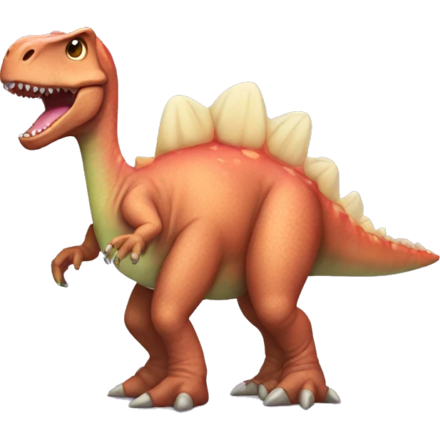 A dinosaur wearing a tutu  emoji