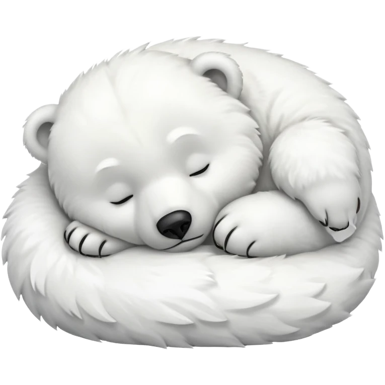baby polar bear sleeping emoji