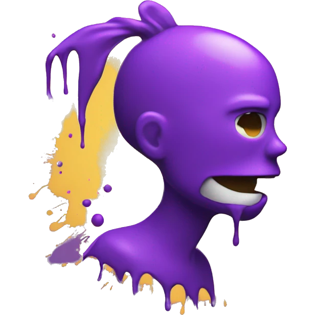 splatter purple not face emoji