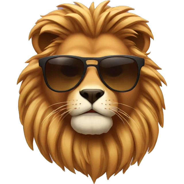 Loin with sunglasses  emoji