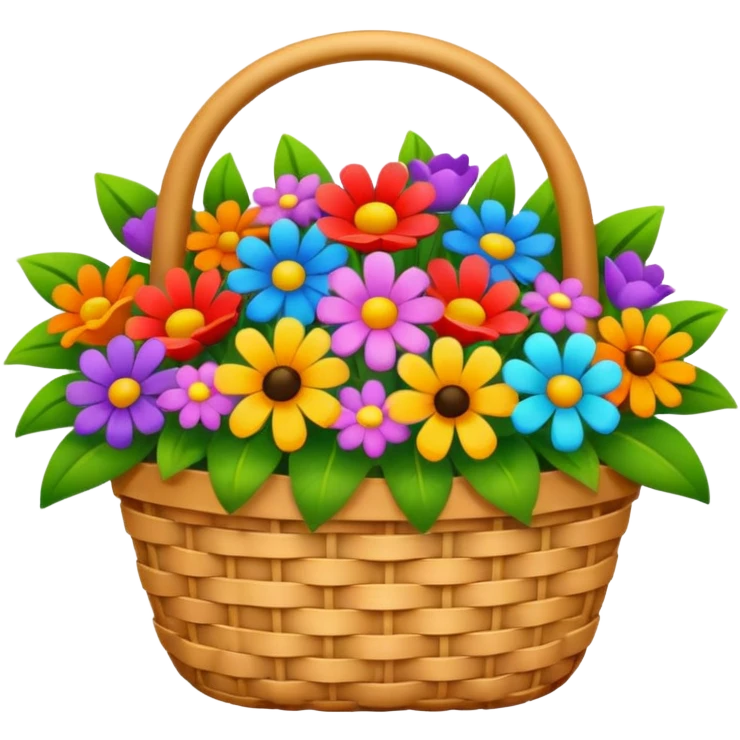 Basket of flowers emoji