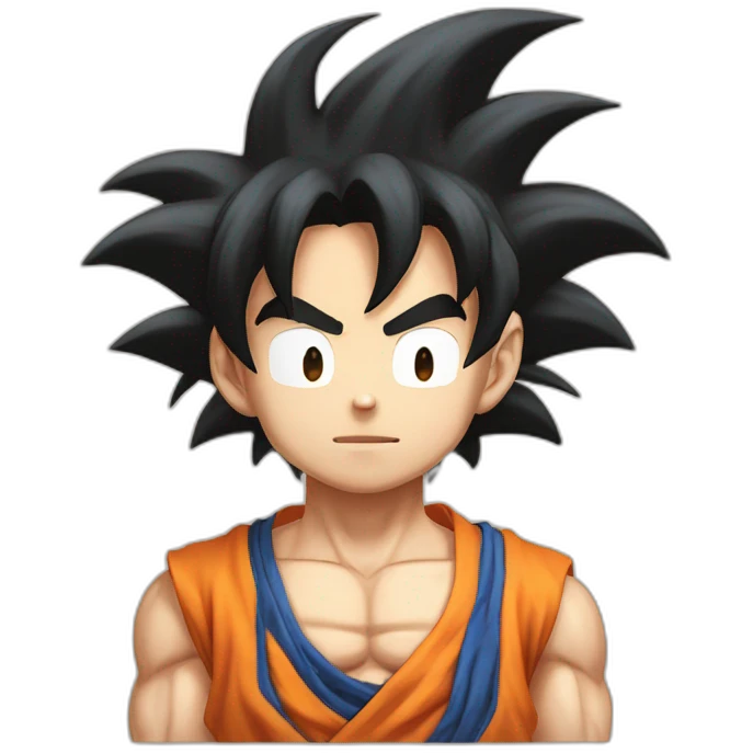 Son Goku in the body of cat  emoji