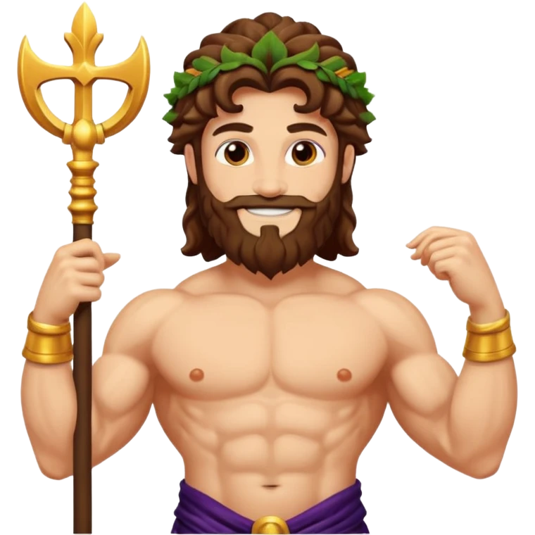 dionysus, zeus, and semele, a mortal woman in one picture emoji