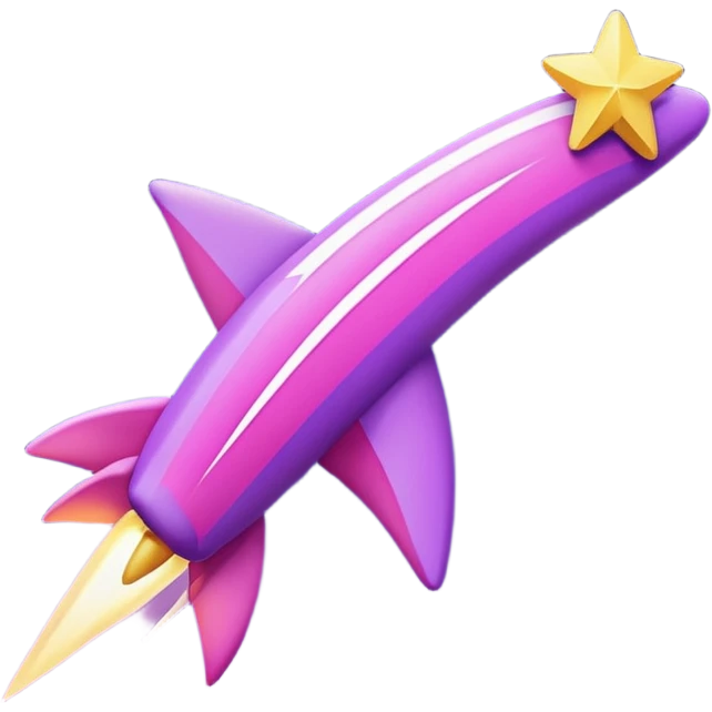 purple-pink shooting star emoji
