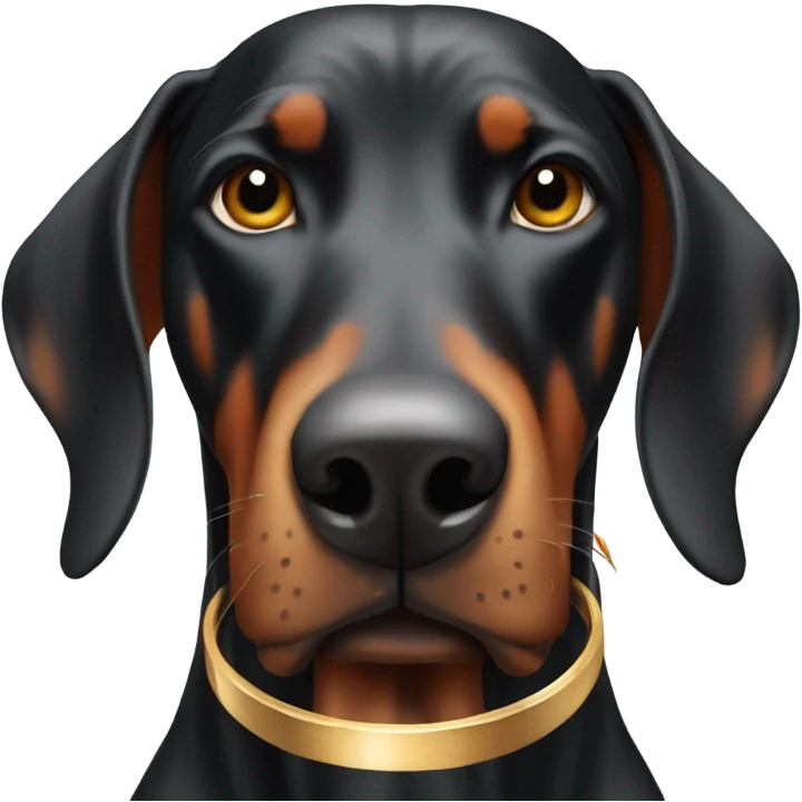 Doberman with ring on nose  emoji