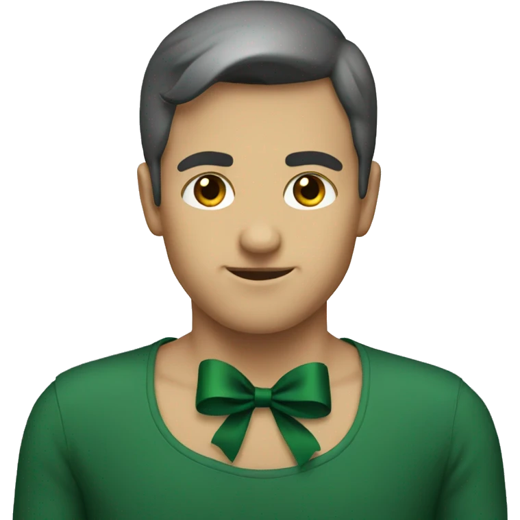 dark green bow emoji