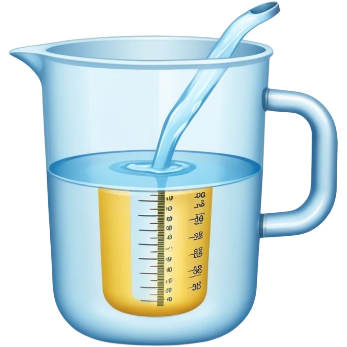 measuring cup filled with half water emoji