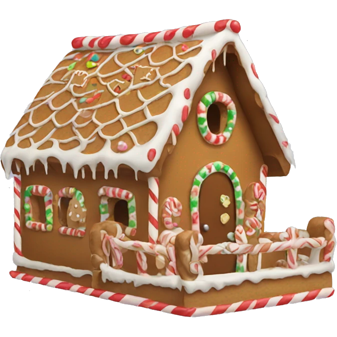 gingerbread house emoji