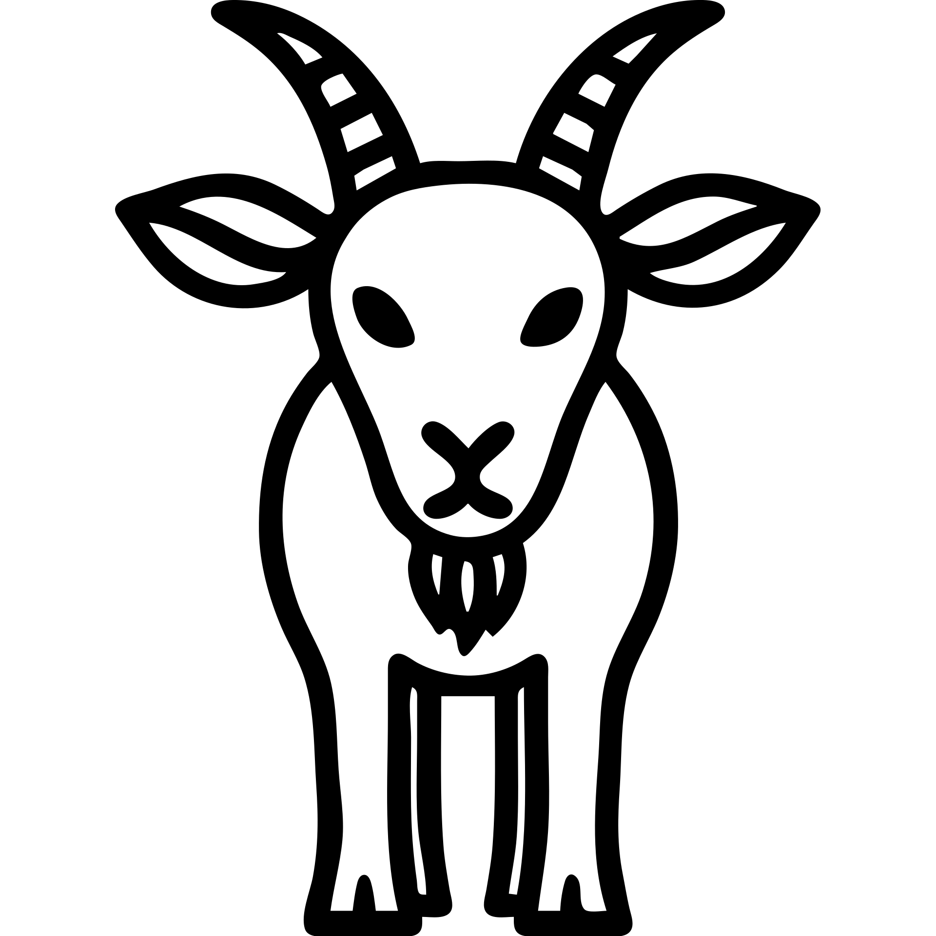 Make the black goat from the front have a darker, more gothic aesthetic, with no background. Focus on a gothic style with dark, moody tones and sharp, eerie details. Remove any background, leaving it transparent. emoji