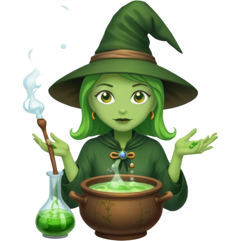 green witch cooking potion emoji