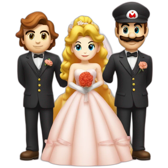 Mario et peach mariage  emoji