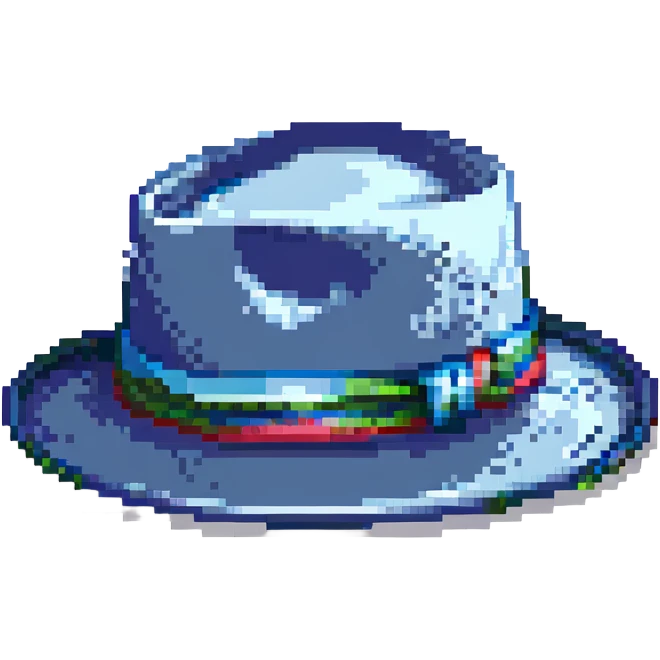 Синяя панамка со шнурком, no background emoji