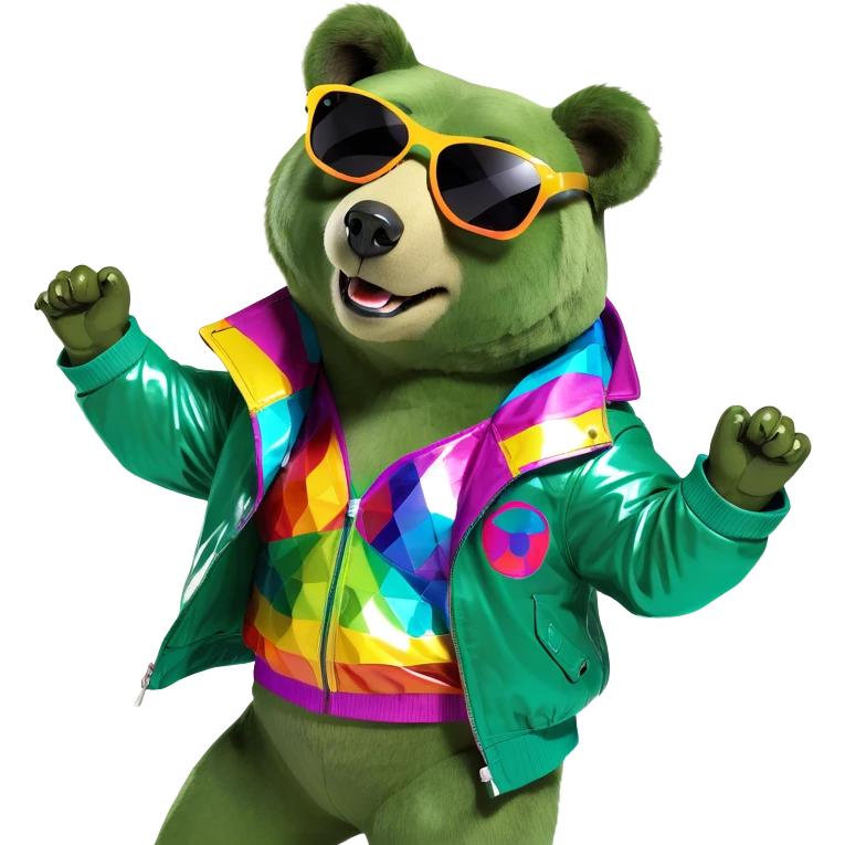 bear disco dancing  emoji